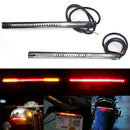 48 SMD LED Motorcycle Motorbike Tail Brakes Stop Turn Signal Strips Light JR