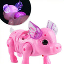 Cute Electric Music Walking Pig Toys Led Light Glow Electronic Pets Lantern Z6A5