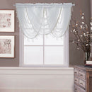 Sheer Valance Curtain White 57x37 inch Rod Pocket Window Curtain Voile Curtain