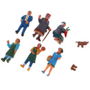 6pcs HO Scale People Miniatures for Sand Table Market Scenery Diorama Layout