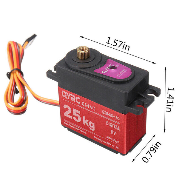 Core Motor Q20-5C-180 25KG Digital Servo For RC Car Boat Robot Drone W6 L_