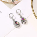 Water drop pendant earrings temperament diamond colorful zircon earrings New