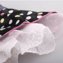 Denim & Pink Polka Dot Ruffle Jumper Dress Sequin Heart for Dog Puppy Size L