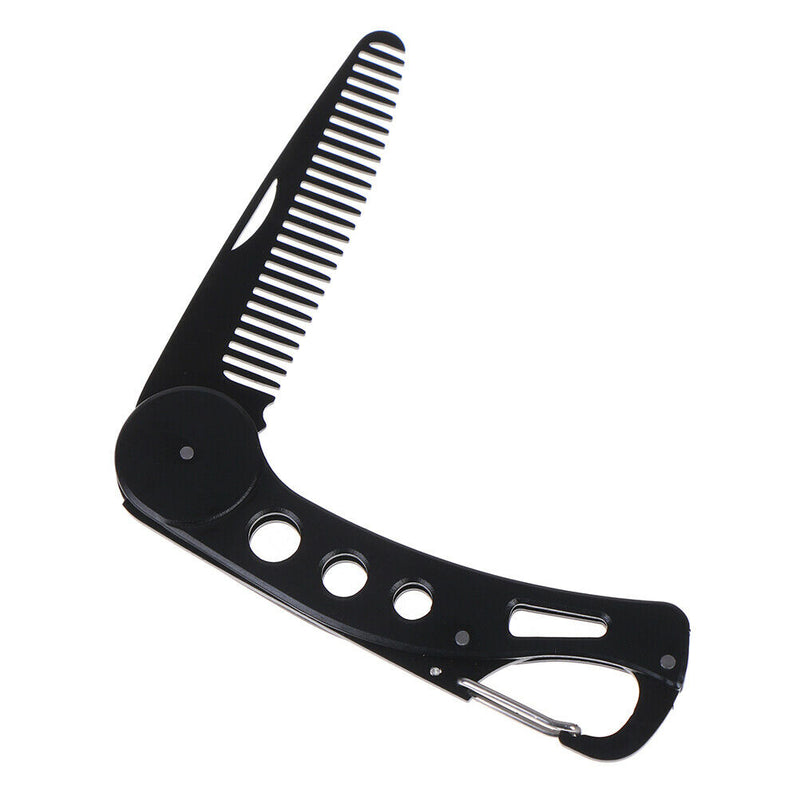 Portable Beard Comb Men Shaving Pocket Comb Male Stainless Steel Mustache3c