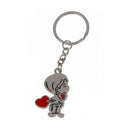 Cute Boy and Girl Loving Heart Keychain, Fashion Metal Couples Key Ring for R1U3