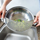 Stainless Steel Pot Funnel Strainer Rice Wash Basket Water Filter Drainer A
