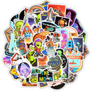 50Pcs alien et style cute stickers for suitcase laptop guitar cool doo lcTE^