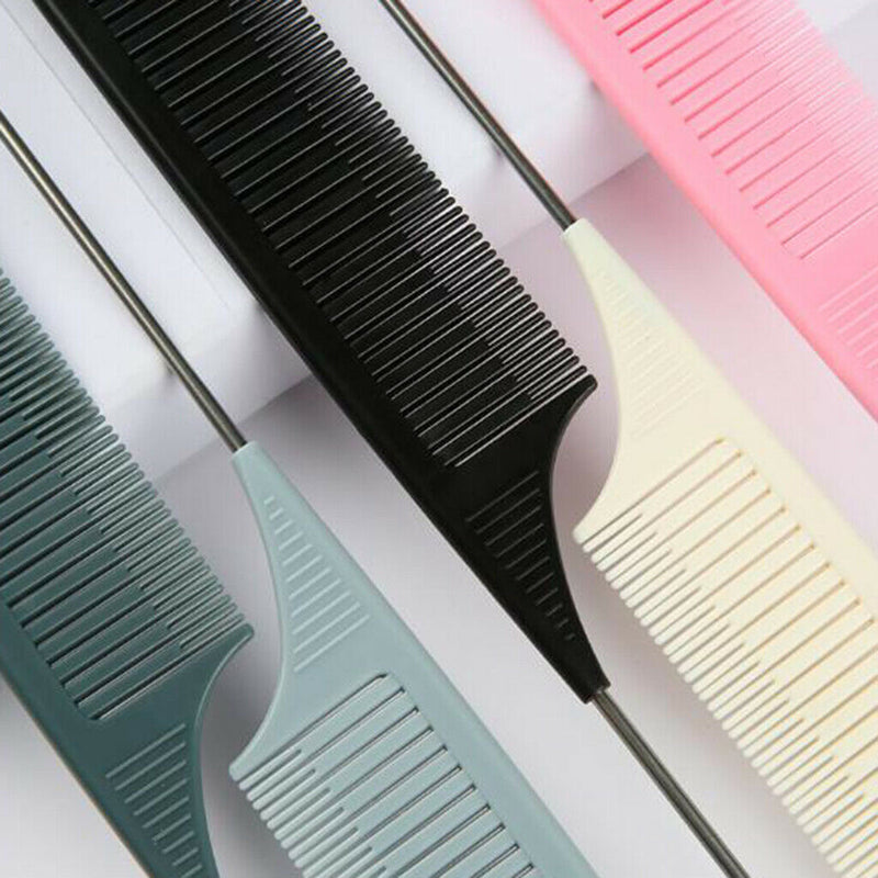 Pro Weaving Highlighting Foiling Hair Comb for Salon Styling Dyeing Black