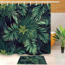 Green Shower Curtain Leaves Printing Pattern Modern Natural Plant Pattern P T6J3