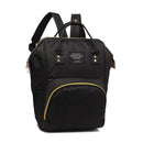 Women Mummy USB Port Backpack Large Capacity Baby Nursing Handbags (Black)