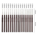 16pcs Plastic Handle Metal Aluminum Crochet Hook Knitting Needles Set