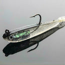 1Pcs Maggot Grub Soft Lure Baits Worms Glow Shrimps Fish Lures Plastic 22cm A6P8