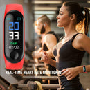 M3 Blood Pressure Oxygen Heart Rate IP67 Waterproof Smart Bracelet (Red)