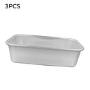3Pcs Aluminum Rectangular Baking Mold Cake Mould for Bakery Home Newest Useful