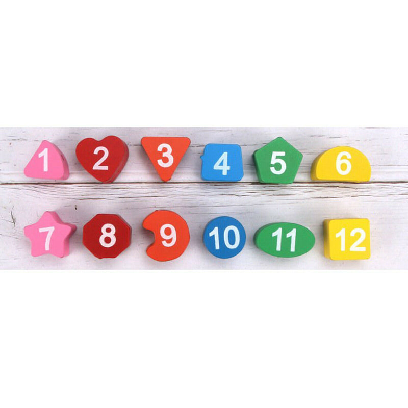 Wooden Puzzles for Toddlers Educational Preschool Puzzles Numbers Shape Color