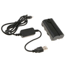 Dummy Battery DC Coupler Replace of NP-F550 NP-F990 Battery, USB Power Cable