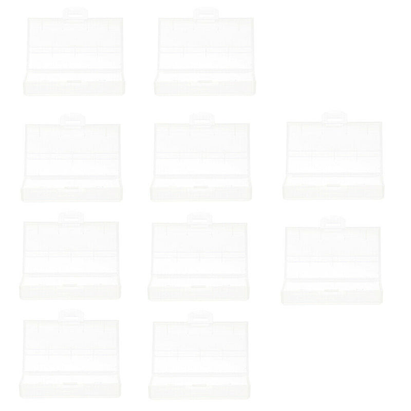 10 Pcs Battery Storage Box Organizer Pack of 5 Cases. Stores 18650 Batteries.