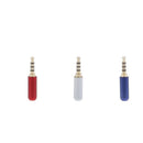 3Pcs 4Pole 3.5mm Male Headphone Jack Plug Metal Audio Soldering Headset