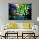 River Scenery Painting Embroidery DIY 5D Full Drill Diamond Cross Stitch