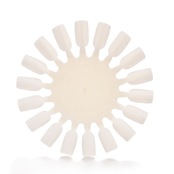 10x Nail Art Tips Make Up Practice Round Wheel Polish Acrylic Display Hn