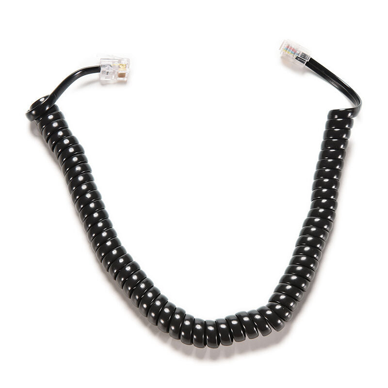 6.5FT Black Telephone Handset Phone Extension Cord Curly Coil Line Cable new ON