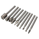 10pcs 3mm Shank Milling Rotary File Burrs Bit Set Wood Carving Rasps Set