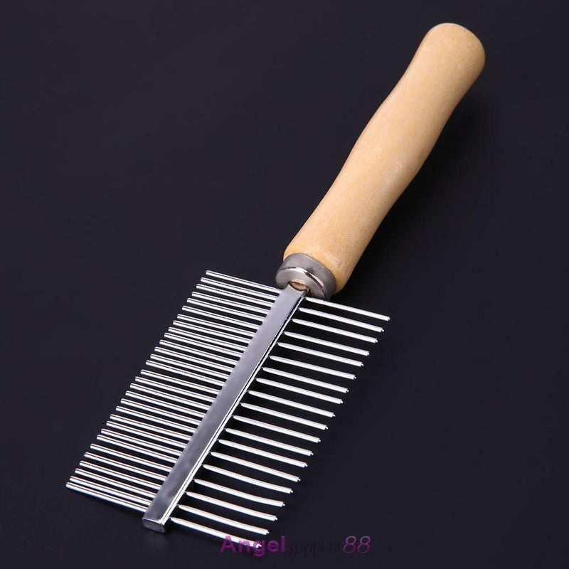 Toothed Flea Flee Metal Nit Head Hair Lice Comb with Wooden Handle for Kids Pet