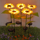 25'' Solar Powered Sunflower-Shaped Garden Light Waterproof Yard Path Decor Lamp