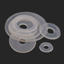 60pcs M3 M3.5 M7 Clear Nylon Plastic Flat Washers Kit Fit Metric Screws & Bolts