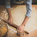 Christmas Snowflake Elk Wooden Rolling Pin Dough Engraved Roller for Baking