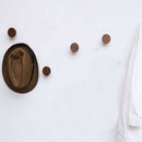 3 Wall Hooks Coat Wall-Mounted Wood Peg Clothes Hat Towel Bag Robe Single R