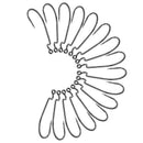 50pcs Black Fishing Worm Hooks Sharpened 1/0 Fishhook Tackle Tool for Fishermen