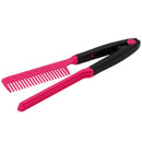 DIY Salon Hairdresser Hairdressing Styling Hair Straightener V Shape Comb