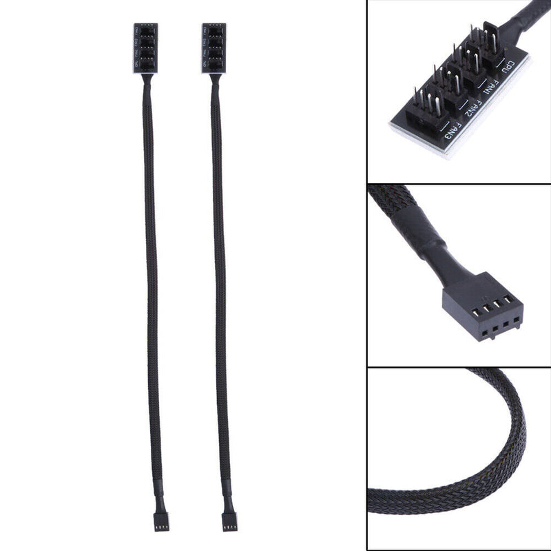 Host Case PC Cooler Cooling Fan Power Cable 1 Female to 4 Male 4Pin Socket