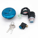 Motorbike Ignition Switch Fuel Gas Cap Cover Steering Lock Key Set for Suzuki GN