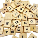200x Wood Black Numbers Letters Tiles Blocks Cube Board for Kids Educational
