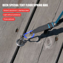 Plank Spring Nails Outdoor Camping Tent Fixed Hook with Carabiner (Blue) A
