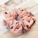 12pcs Cute Bunny Ear Scrunchies Ponytail Holder Hair Bands Elastic Ties F. Women