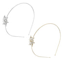 Princess Bridal Party Headband Crystal Tiara Crown Hair Band Clasp Golden B