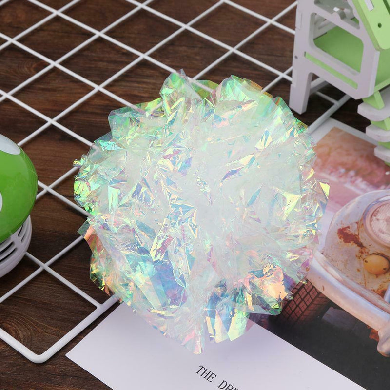 17cm Big White Flower Ball Sound Tin Paper Ball Teasing Kitten Pet Cat Toys