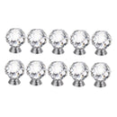 10x Clear Crystal Diamond Knobs Kitchen Pull Cabinet Handle Drawer Cupboard