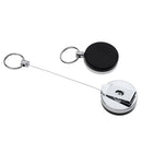 2pcs Retractable Key Chain Reel Badge Holder Recoil Ring side Clip with a snap