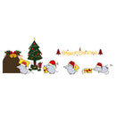 4pcs Christmas Little Mouse Wall Stickers Children Room Background Decals A