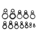 29pcs Saltwater Fishing Rod Parts Tip Tops Black Stainless Ceramic Repair Guides