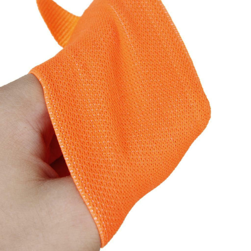 2x Orange Elastic Pet Dog Leg Bands Knee Protector With Reflective Strips L