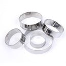 5pcs Round Circle Stainless Steel Cookie Biscuit DIY Baking Pastry M Top