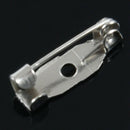10 Brooch Backs Bar Safety Pins 15mm Catch Findings Small Tiny G8Q4
