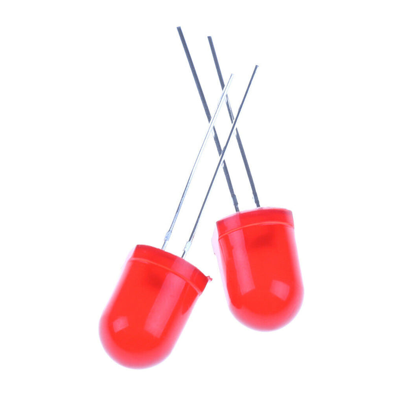 20pcs 10mm Red Emitting Diode Light Bright LED 3V 2-PinsV3 S Ew