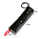 5X For 3.7V 18650 Black Battery Storage Box Case With Wired Leads Plastic Holder