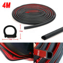 4M Small D-Shape Car Truck Door Rubber Seal Hollow Strip Weatherstrip Universal